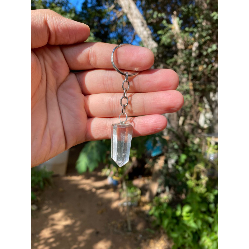 Chaveiro de Cristal Natural com 3cm de Comprimento | Shopee Brasil