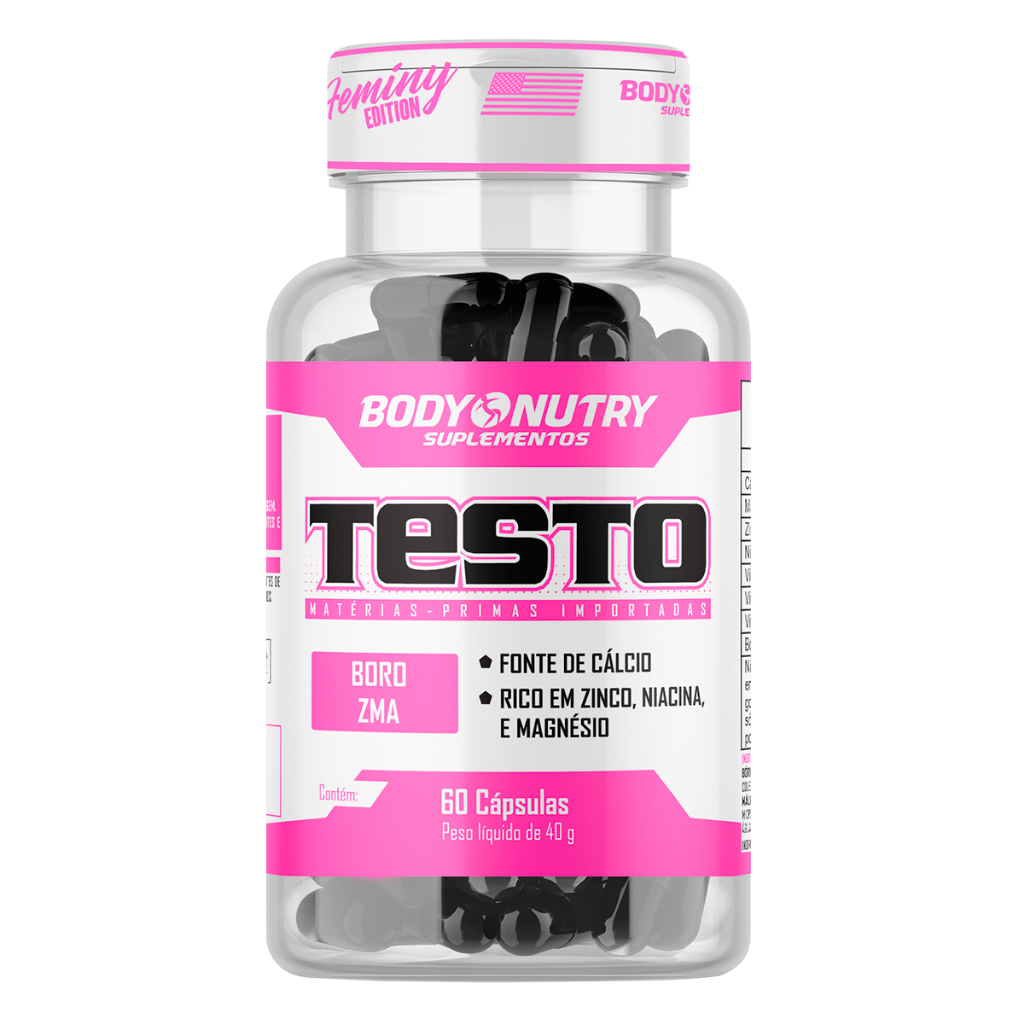 Suplemento Natural - Pré hormonal - Testo GH Feminino, 60 Cápsulas