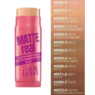 Base em Bastão Matte Real Avon- FPS20-A prova d'água