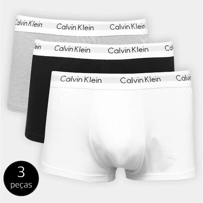 Kit Cueca Boxer Calvin Klein Trunk 3 Peças