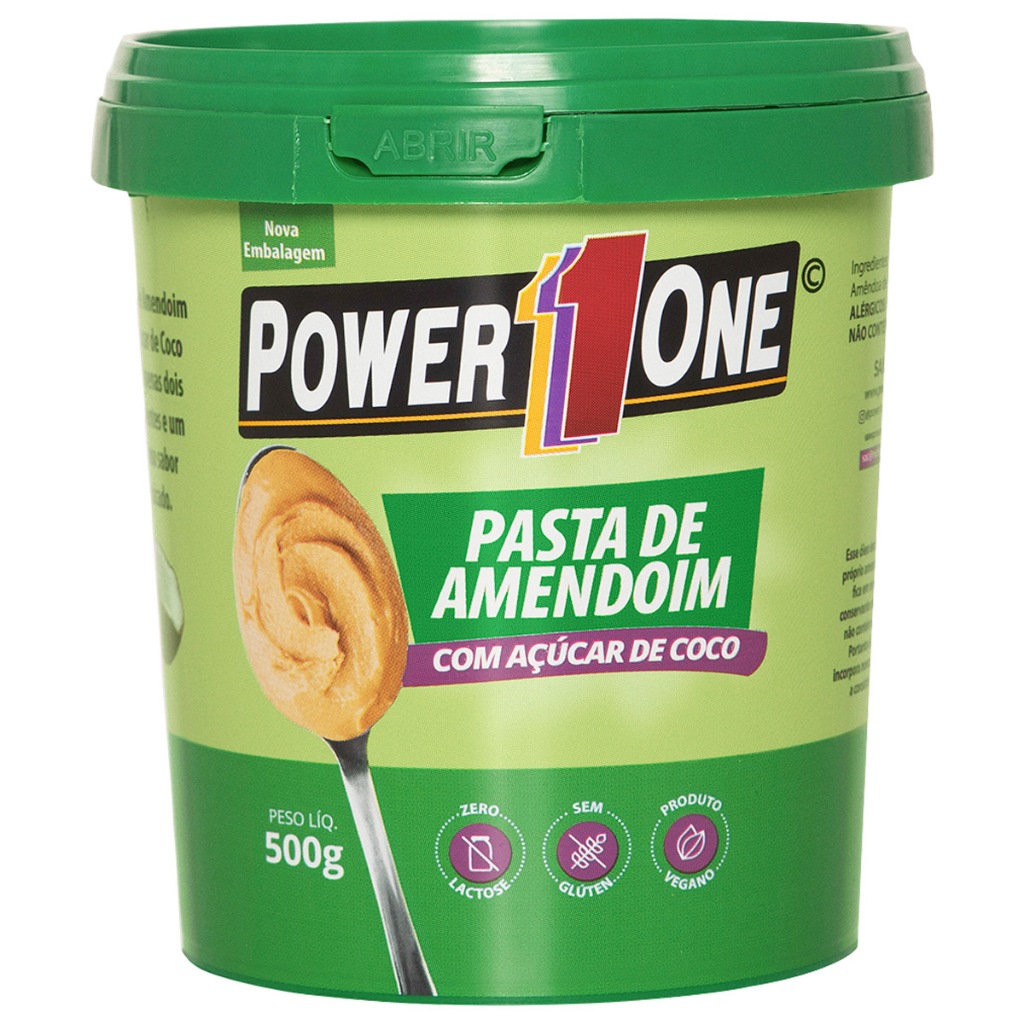 Pasta de Amendoim 500g Zero Açúcar - Power One | Shopee Brasil
