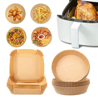 Kit 50 Forma Quadrado/Redondo de Papel Para Air Fryer Tapete Forro Protetor Descartável Promoção