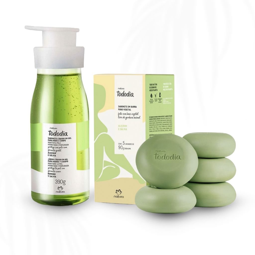 Natura Todo Dia Alecrim e Sálvia | Sabonete Líquido em Gel 390g e ...