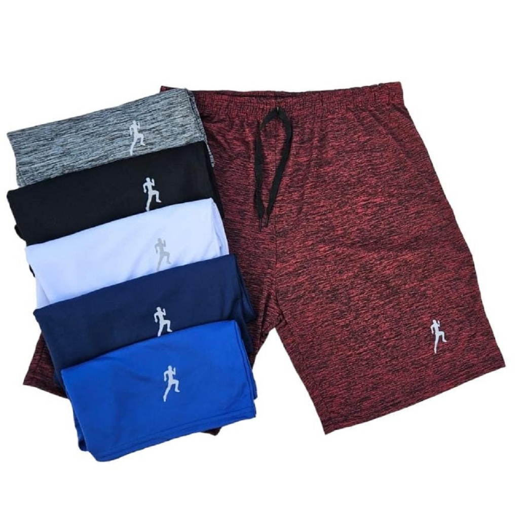 Kit 5 bermudas Masculinas Academia Dry Fit Treino Esportiva