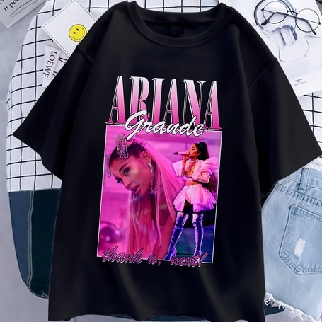 Camiseta Ariana Grande Oversized Camisa Thank u Next Blusa