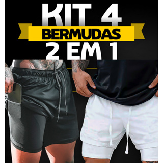 Kit 4 Bermudas Masculinas Primefit Dry-Fit