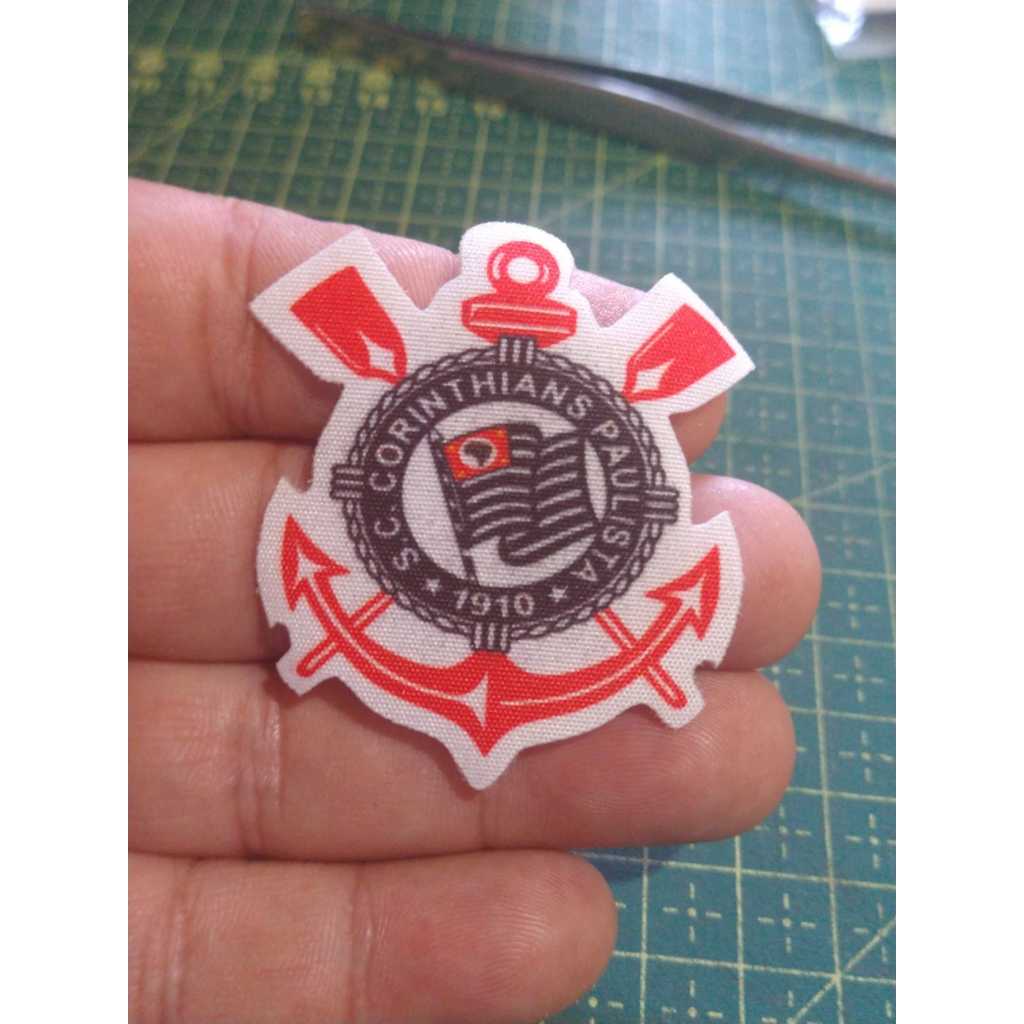 Corinthians tecido termocolante 5,00 cm X 5,00 cm