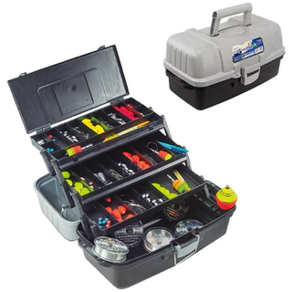 Maleta Organizadora Caixa de Pesca Com 3 Bandejas Multiuso Para Pescaria Mr. Fish 17"