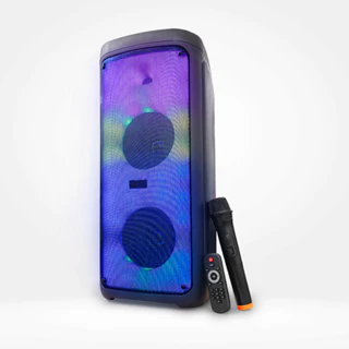 Caixa de som Bluetooth Grande Potente Poderoso RGB Com Microfone Sem Fio Controle Remoto