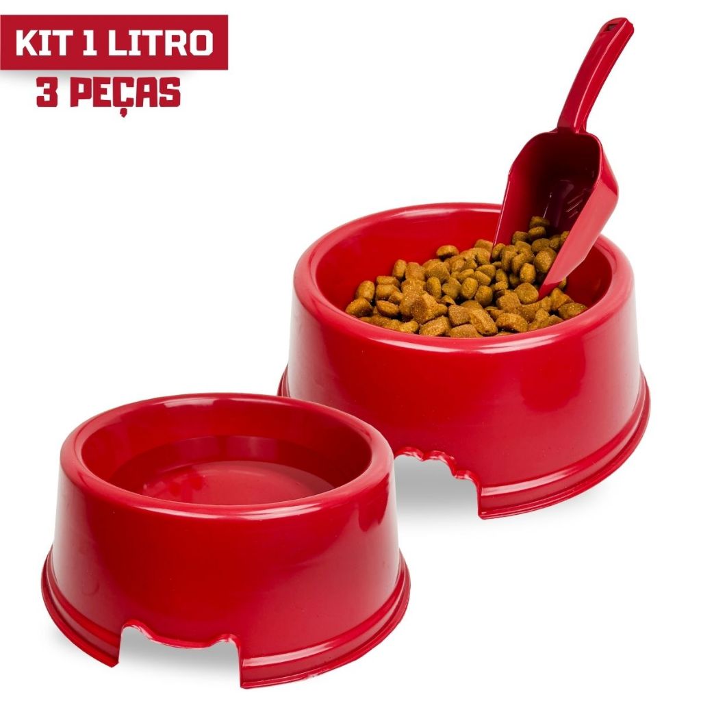 Kit Comedouros Grandes 1L com Concha – Detalhes do Produto – Caprili Shop