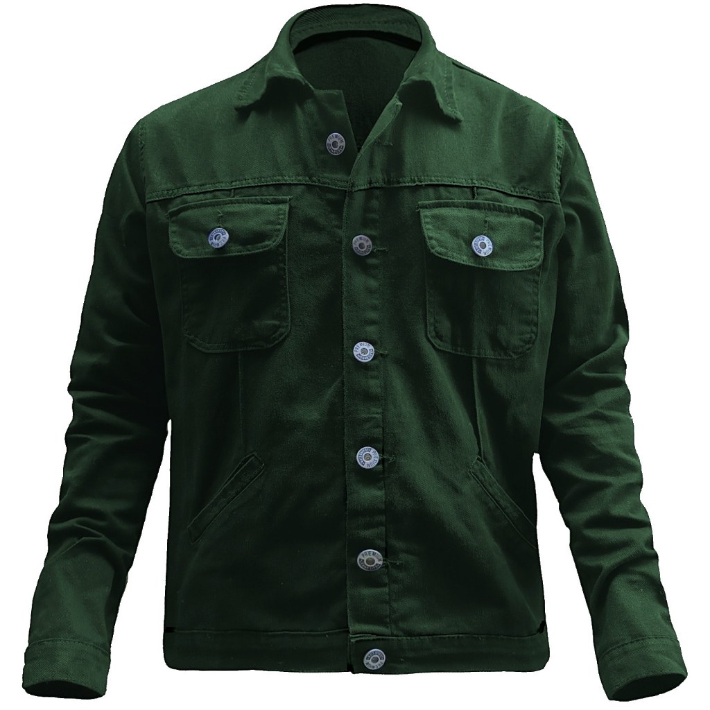 Jaqueta Masculina | Jeans | Verde Militar | Premium Denim