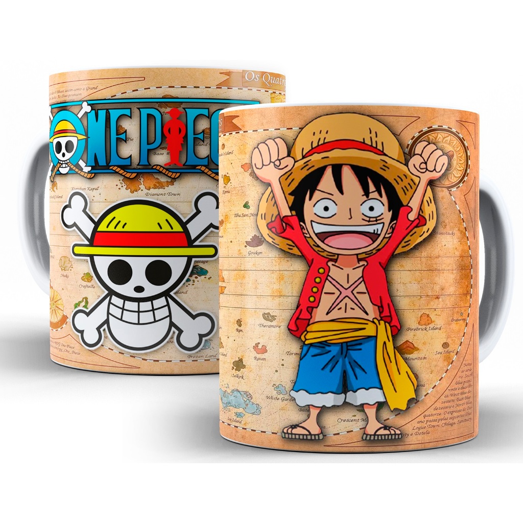 Caneca One Piece Anime Chibi Personagens - 325 Ml Porcelana