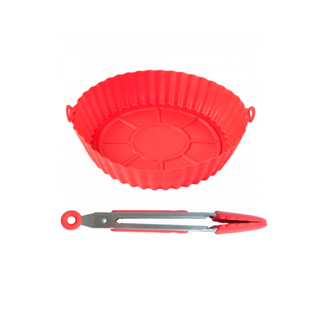Kit Forma Redonda E Pegador Para Fritadeira Airfryer 18cm