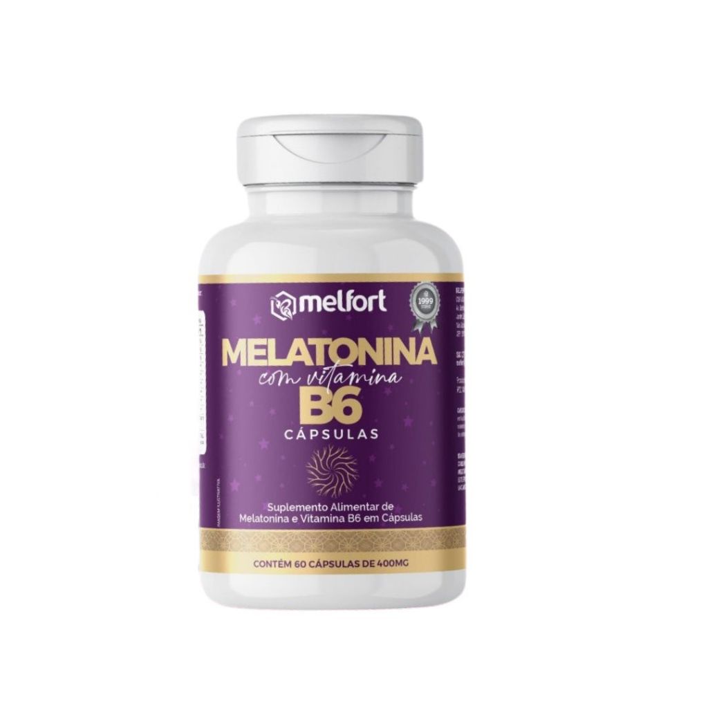 1 Melatonina + Vit B6 120 Cáps De 350mg Sono Bom Unilife