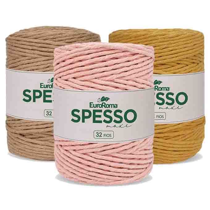 Barbante EuroRoma Spesso Maxi 32 Fios 1kg | Shopee Brasil
