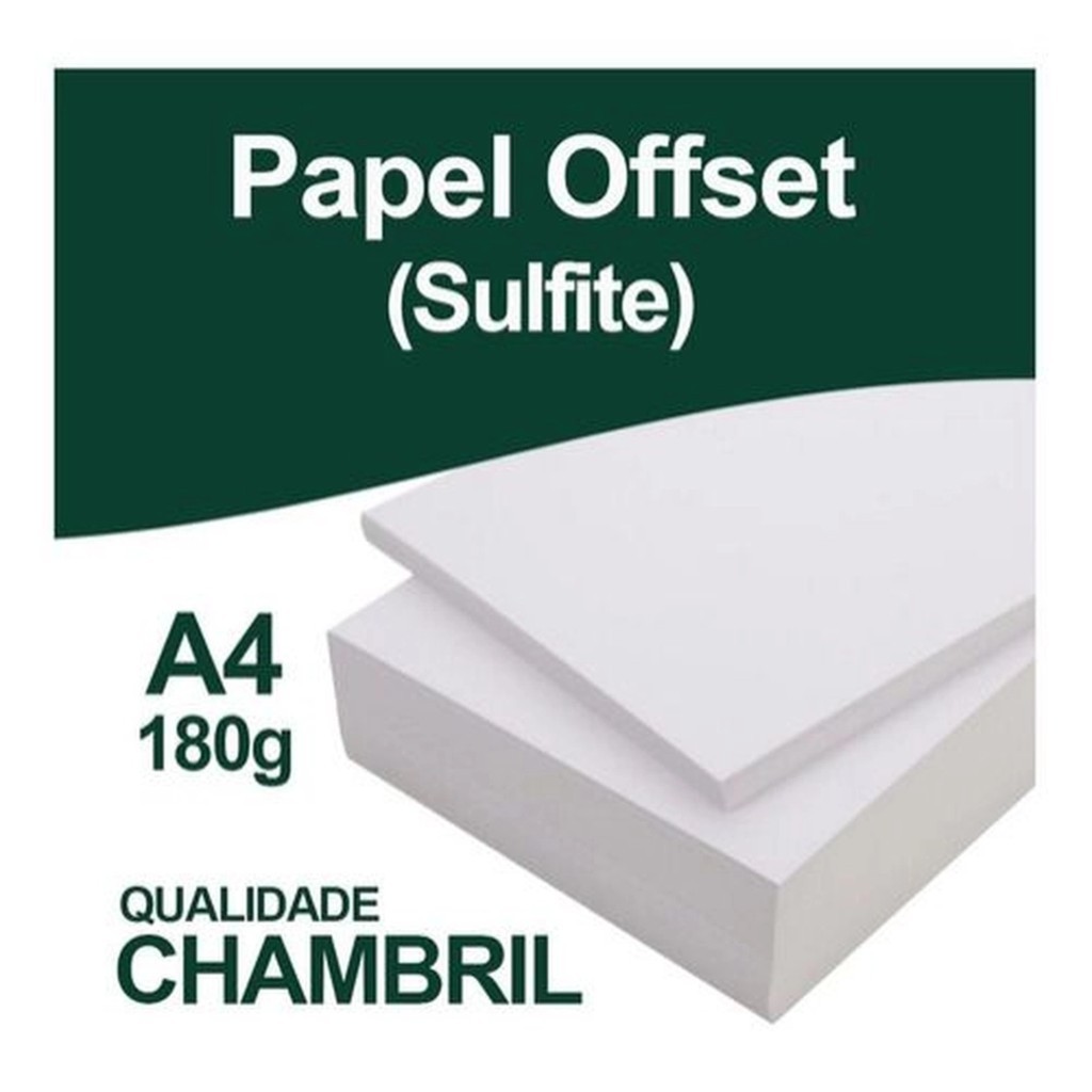 Papel Offset Chambril 2000 Folhas 180g120g Shopee Brasil 9929