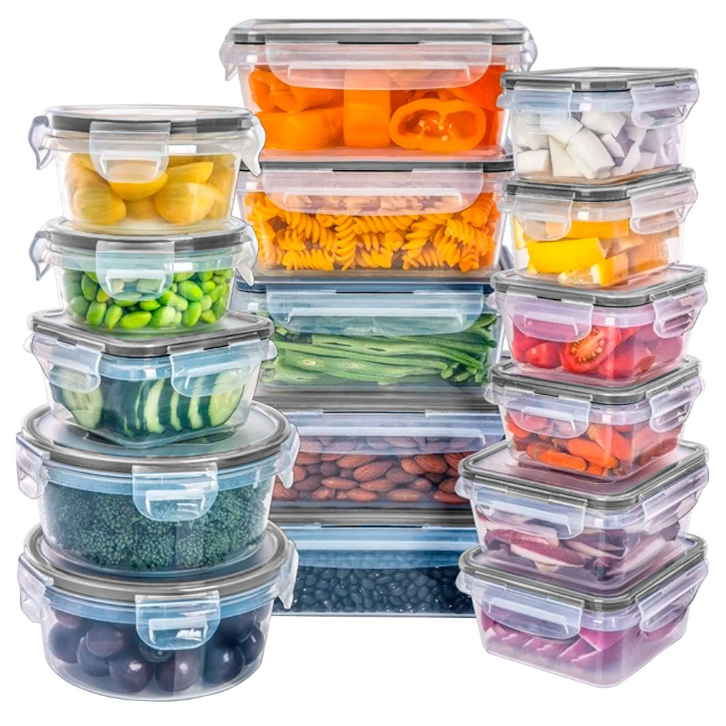 Conjunto De 16 Potes Herméticos Croix Com Tampa E Trava