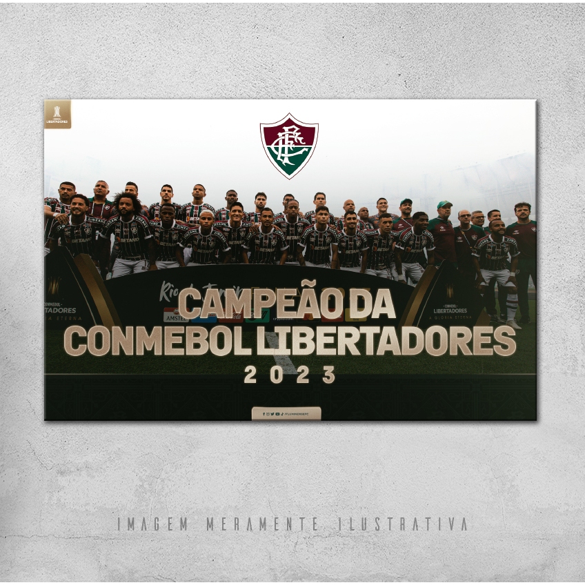 Quadro Poster Fluminense Campeão Libertadores 2023
