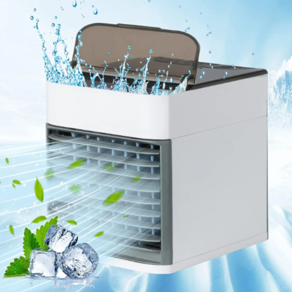 Mini Ar Condicionado Portátil Arctic Air Cooler Umidificador Climatizador Luz Led USB / Ar puro