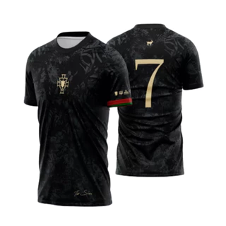Camisa Cristiano Ronaldo Lançamento 2023/2024 Portugal All Nasser preta