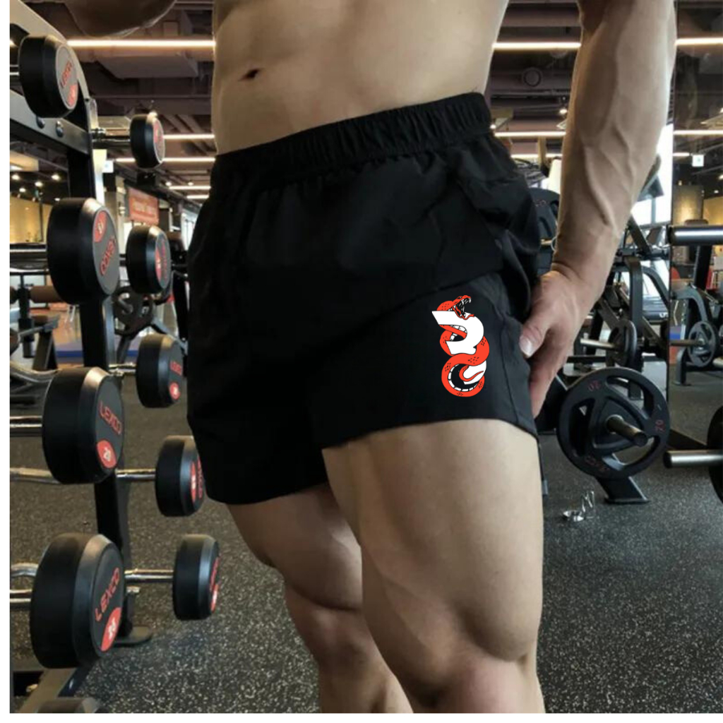 Bermuda Short Tactel Treino Academia Maromba Cobra Cardio Moda Fitness