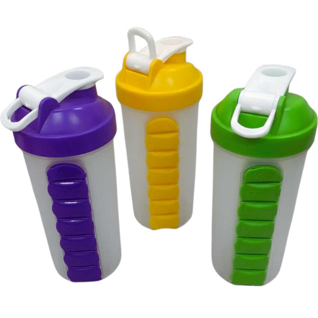Shakeira Coqueteleira Com Porta Suplementos Garrafa Plástica