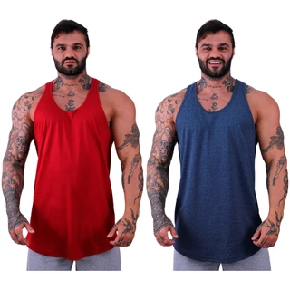 Kit 2 Regatas Longline Masculina Mxd Conceito Cores Variadas