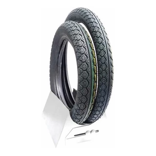 Par de Pneus 80/700-14 + 60/100-17 Dianteiro e Traseiro Para Biz Pop Dream Crypton 100 110 125