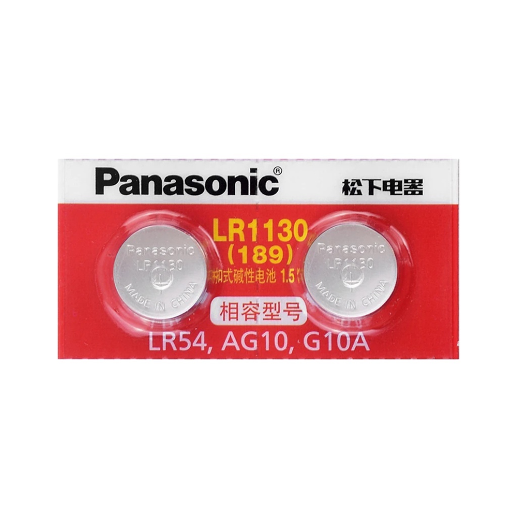 Pilha Bateria LR54 LR1130 AG10 G10A Panasonic 189 - 2 Unidades
