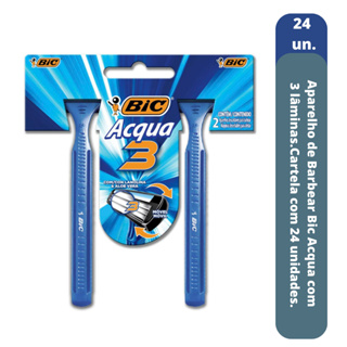 Aparelho De Barbear Bic Acqua 3 lâminas. kit 24 un.