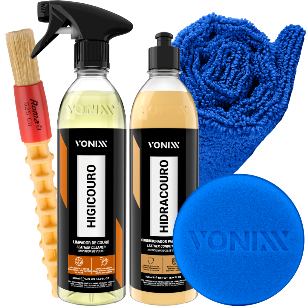 Kit Limpeza Hidratação Couro Vonixx Limpa e Hidrata