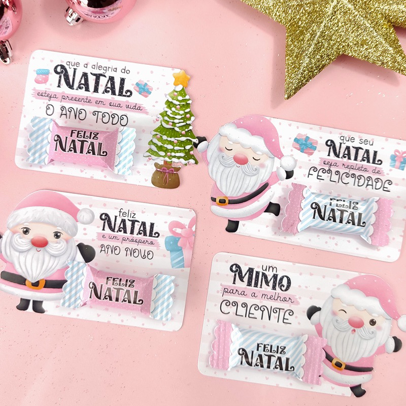 CARTÃO NATAL + BALA | MIMO/BRINDE PARA CLIENTES