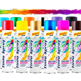 Tinta Spray 400ml Mundial Prime Alta Temperatura e Tinta Metalica