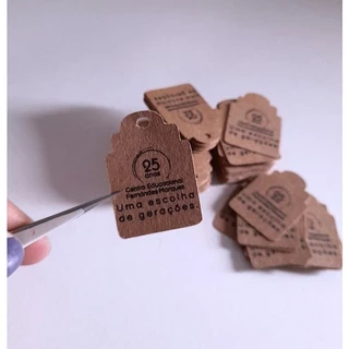 Tag kraft personalizada