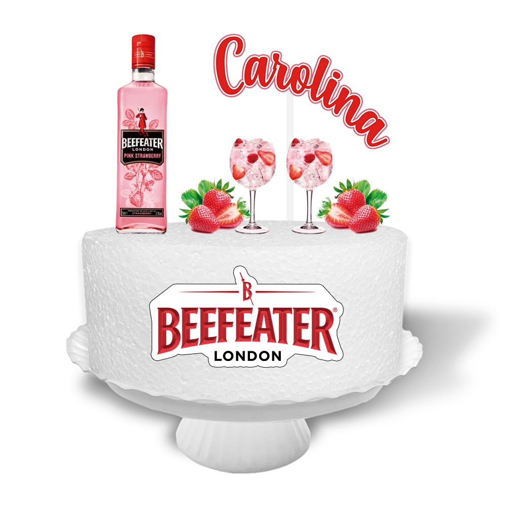 Topo Topper de Bolo Gin Rosa | Shopee Brasil