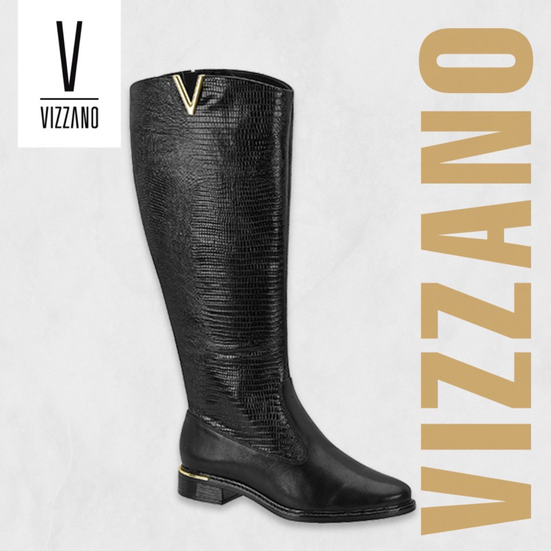 Bota Feminina Vizzano Over Salto Agulha Bico Fino 3049.241 Preto