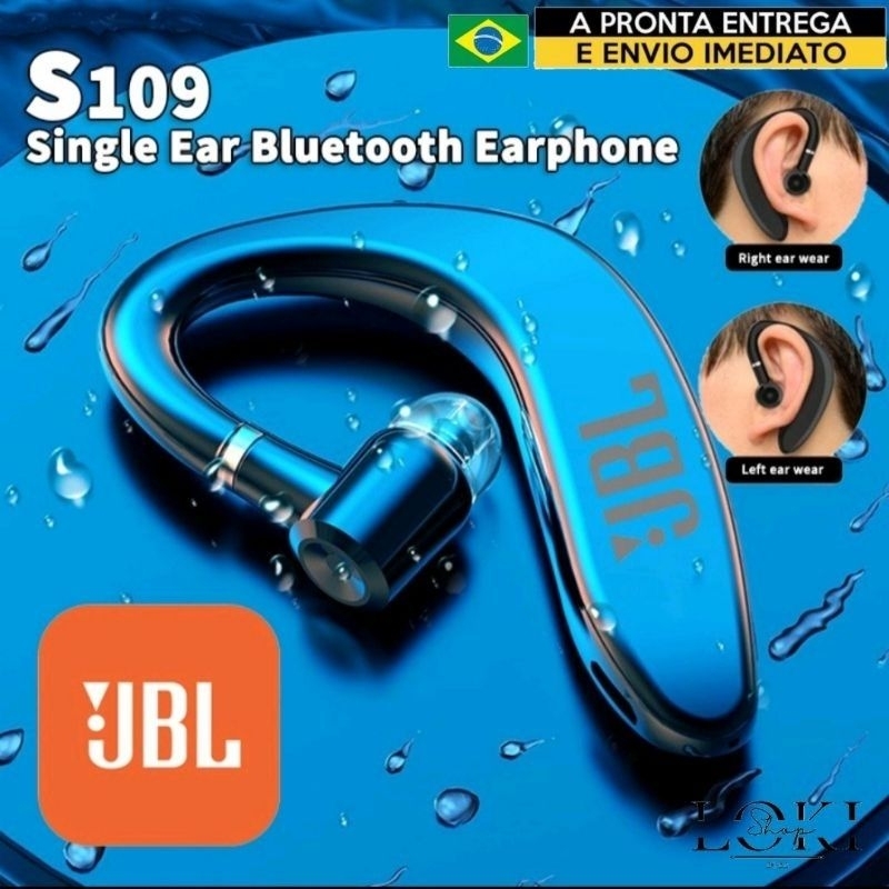 Fone de Ouvido Sem Fio Bluetooth 2.0 Esportivo Sem Ruído,, Microfone HD S109