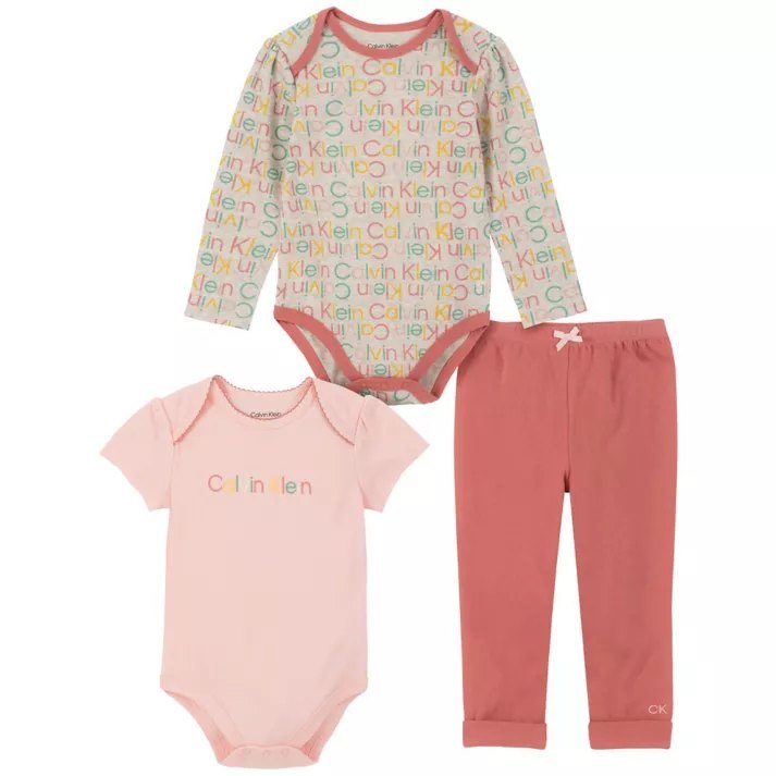 Conjunto Calvin Klein Baby 2 Peças Rosa