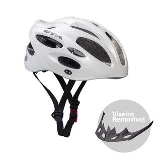 Capacete Ciclismo Mtb Com Regulagem Sinalizador Ventilado Bicicleta Bike Gta Branco