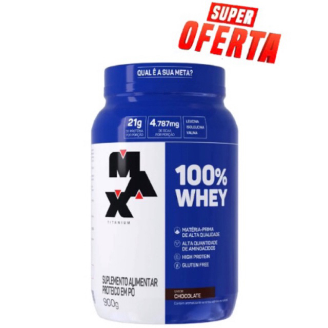 Whey 100% Pote 900G – Max Titanium Chocolate