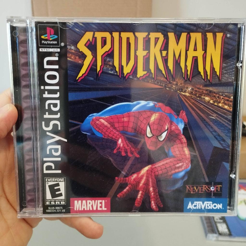 PS1 - SPIDER-MAN SPIDERMAN HOMEM ARANHA - MÍDIA PRETA BLACK DISC