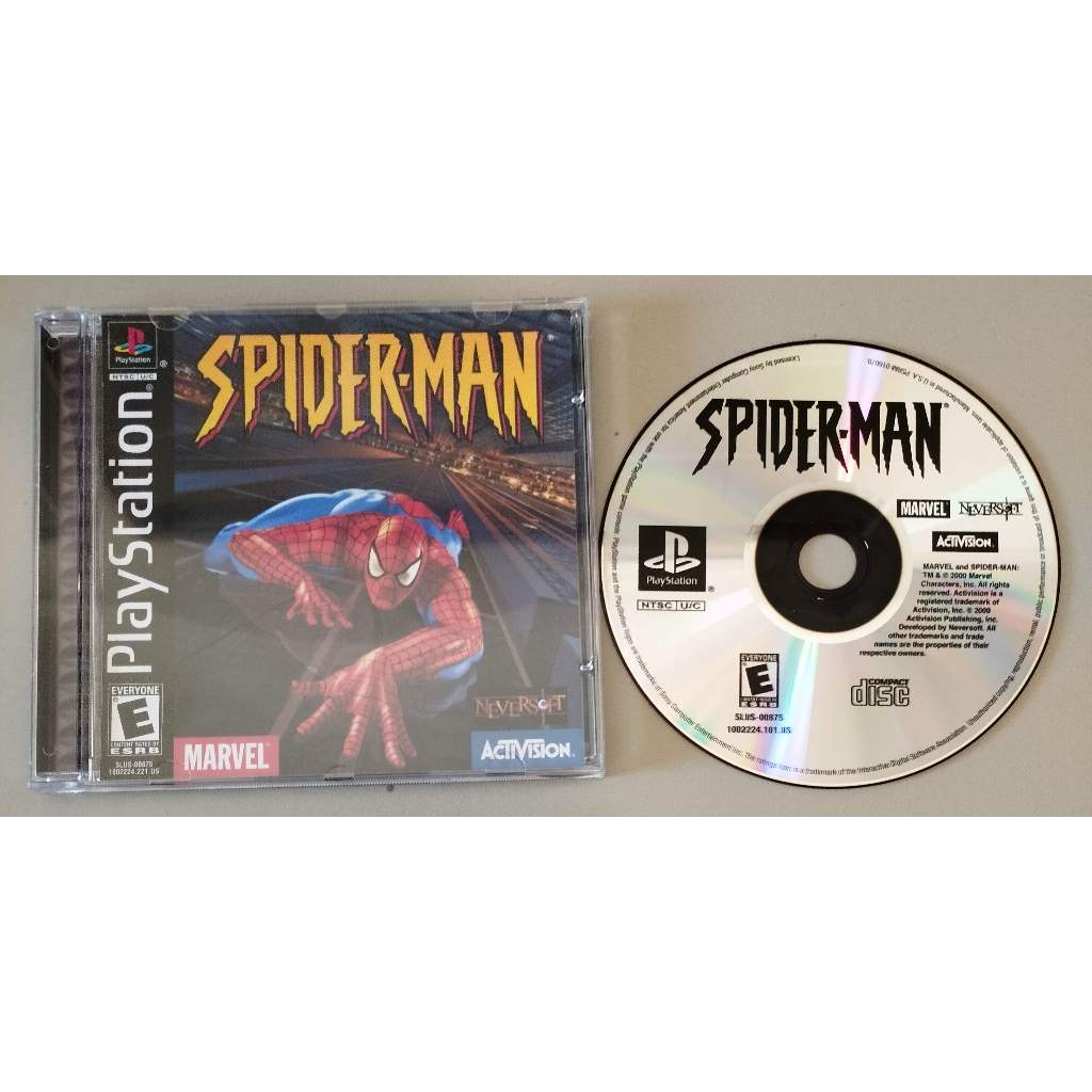 PS1 - SPIDER-MAN SPIDERMAN HOMEM ARANHA - MÍDIA PRETA BLACK DISC