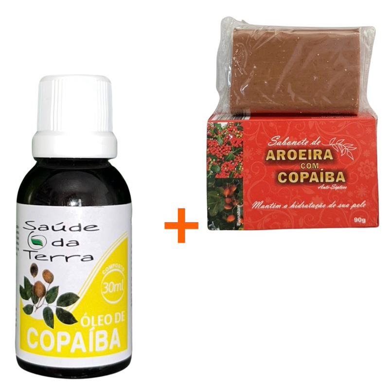 Dupla Óleo de Copaíba + Sabonete Aroeira c/ Copaíba - Combate a Oleosidade