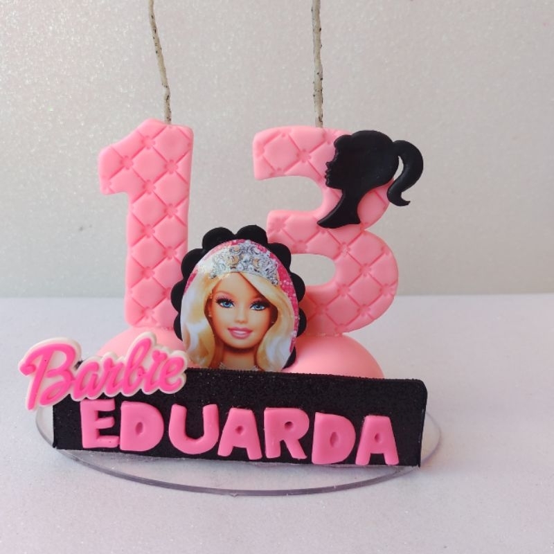 Topper para Bolo Festa Barbie - 4 Unidades - Festcolor - Rizzo em