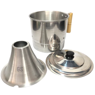 Fervedor de Leite Inderramável Leiteira 3,94 Litros Alumínio Caneca De Leite Canecão para Ferver Leite Não Derrama 2 L com Tampa e Cone