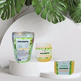 Kit dolomita, esfoliante, sabonete barra e dolomita em pó, clareador de manchas oleosidade pele acneica vegano