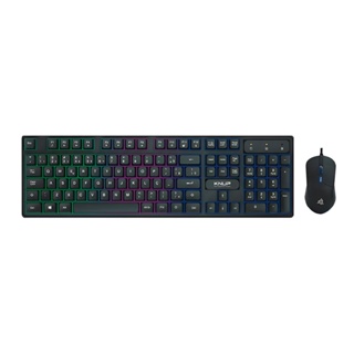 Kit de Teclado e Mouse com Fio RGB, Combos de Mouse Retroiluminado,  Compatível com PUBG, Casa, Jogo, Escritório, 61 Chaves