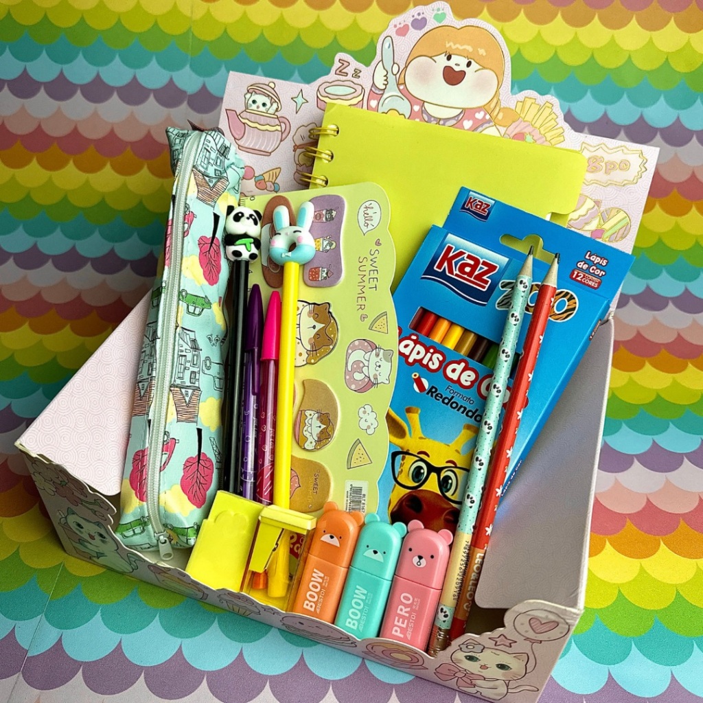 iMimo Shop - Kit Papelaria Fofa Kawaii 15 Pçs - Desconto no Preço