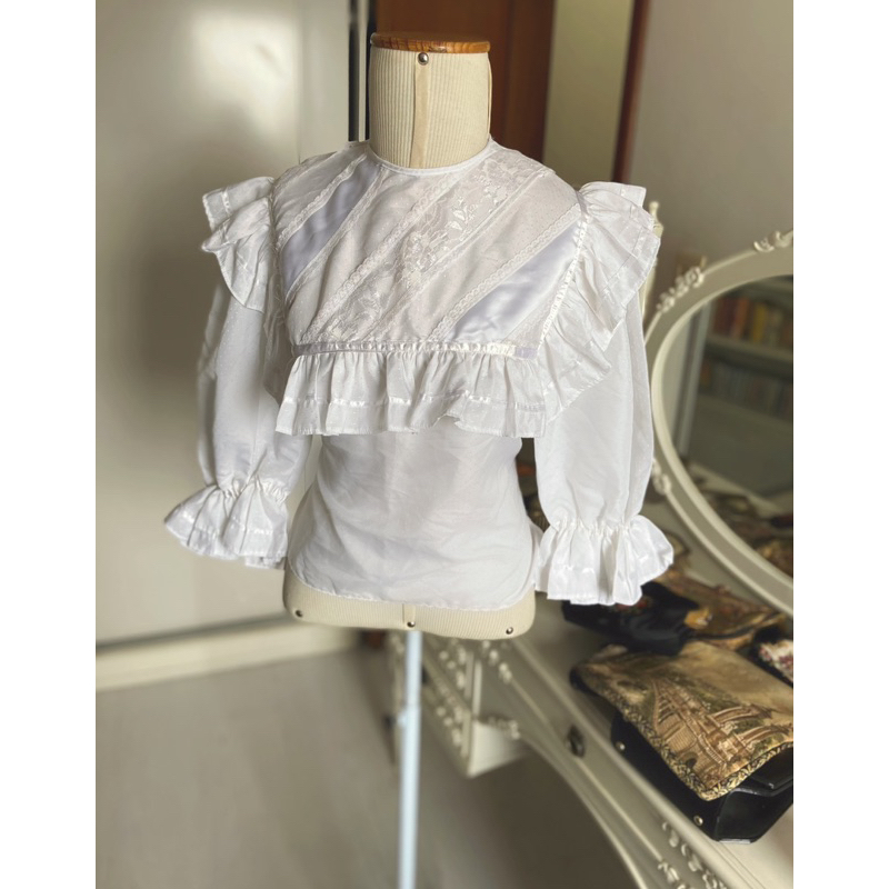 blusa vitoriana vintage - M ao G