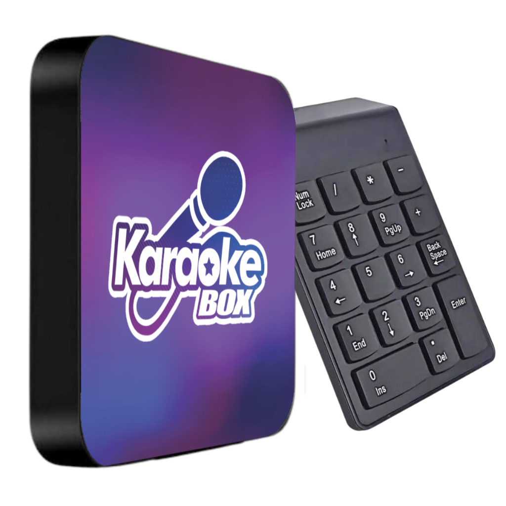 Karaoke Box Com Pontuação E Música Ambiente + 2 Microfones + Caixa De Som